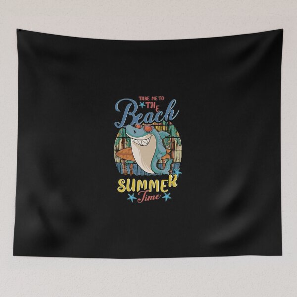 Item preview, Cool Shark Surfer Summer Beach Holiday Art designed and sold by JesseDenny.