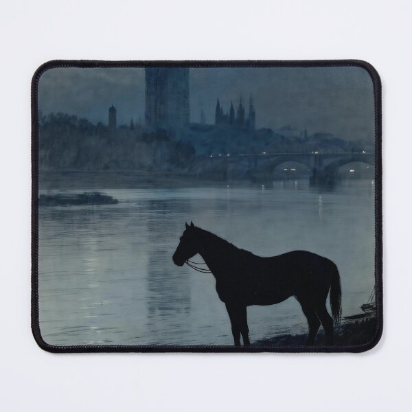 Item preview, Black Horse by River Moonlit Cathedral designed and sold by KAMOCHI Art.