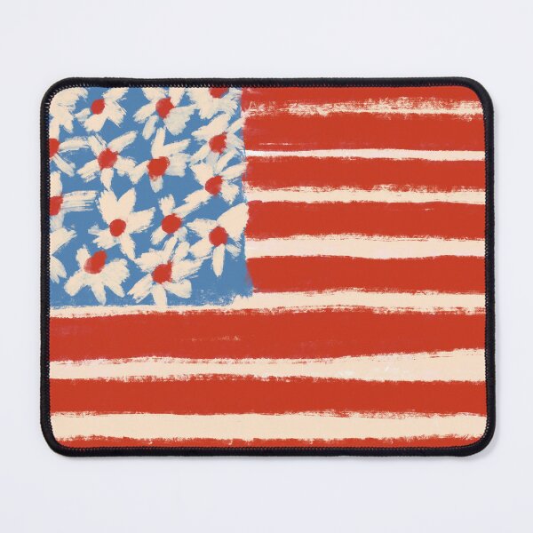 Item preview, Hand Painted floral USA flag designed and sold by The-Goods.