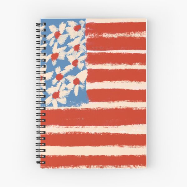 Item preview, Hand Painted floral USA flag designed and sold by The-Goods.
