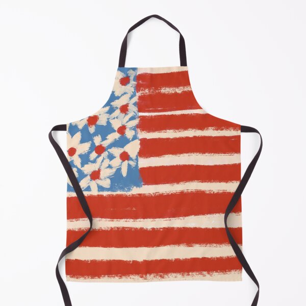 Item preview, Hand Painted floral USA flag designed and sold by The-Goods.