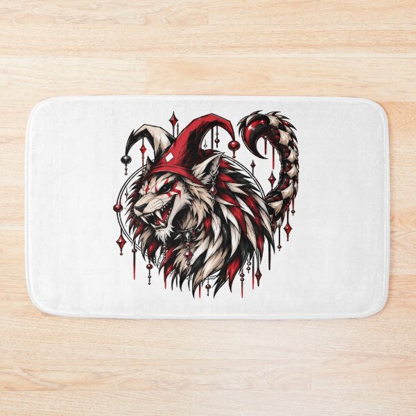 Item preview, Grinning manticore wearing a jester's cap designed and sold by Jester-Store.