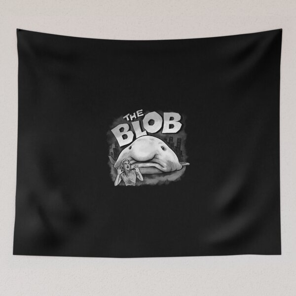 Item preview, Retro Horror Movie Monster Blob Fish Parody Art designed and sold by JesseDenny.