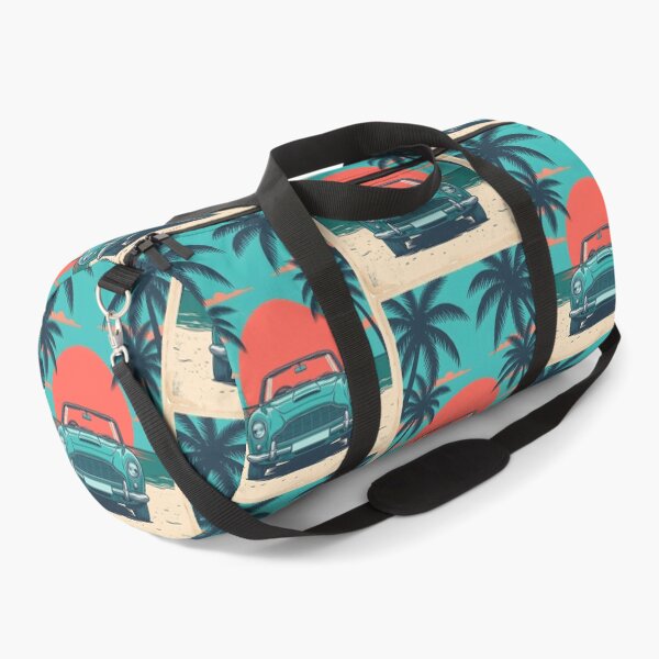 Item preview, Vintage Turquoise Classic Car with Beach Background – Retro Coastal Summer Design designed and sold by Sea Gem.