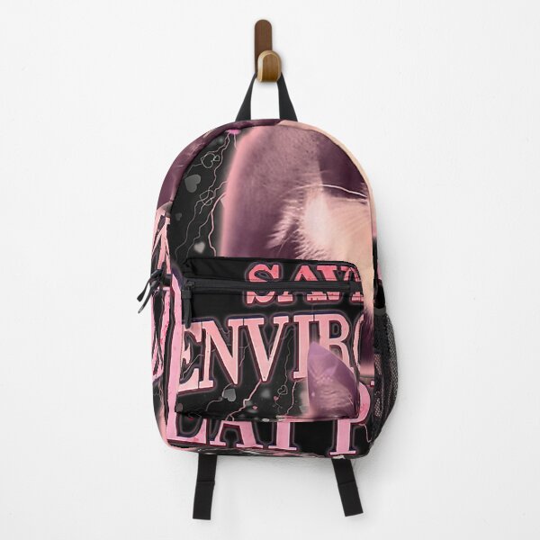 Item preview, Save The Environment Eat Plastic Funny Cat Meme designed and sold by nryum.