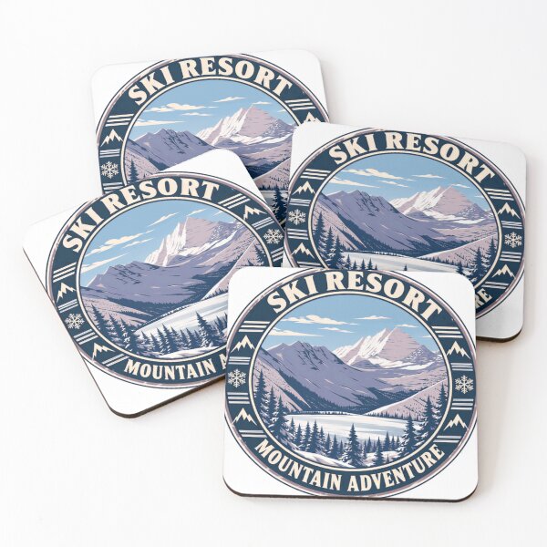 Item preview, Ski Resort Mountain Adventure Skier Snowboarder Winter Sports designed and sold by SEEM-drawing.