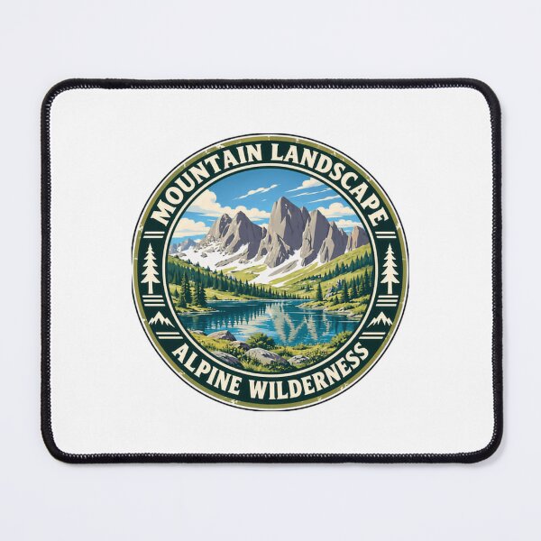 Item preview, Mountain Landscape Alpine Wilderness Nature Outdoors Adventure Hiker Camper Explorer designed and sold by SEEM-drawing.