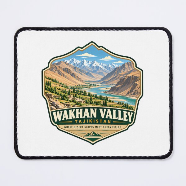 Item preview, Wakhan Valley Tajikistan Where Desert Slopes Meet Green Fields Travel Adventure Hiking designed and sold by JonesFlora2025.