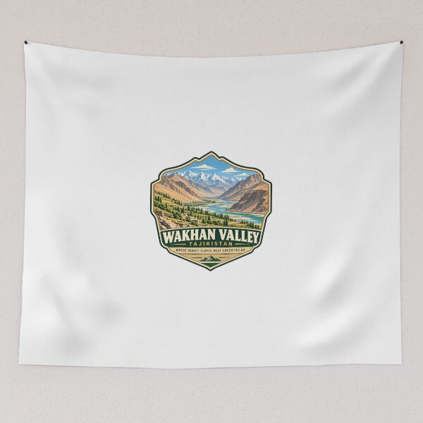 Item preview, Wakhan Valley Tajikistan Where Desert Slopes Meet Green Fields Travel Adventure Hiking designed and sold by JonesFlora2025.