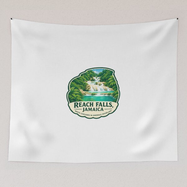 Item preview, Reach Falls, Jamaica Caribbean Travel Destination Waterfall designed and sold by JonesFlora2025.