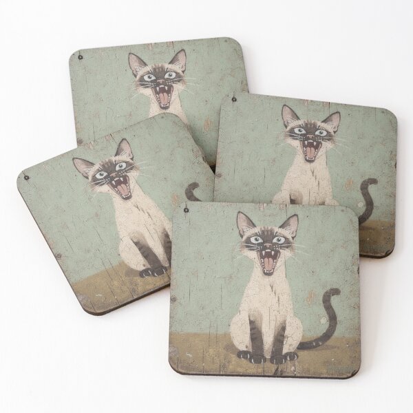 Item preview, Siamese Cat Screaming for No Reason at All designed and sold by PictorialWhimsy.