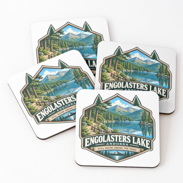 Item preview, Engolasters Lake Andorra Still Water Among The Pines Nature Travel Hiking Souvenir designed and sold by JonesFlora2025.