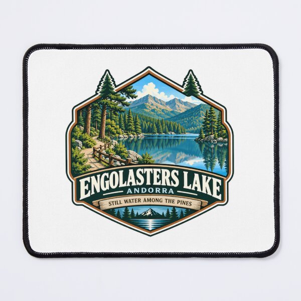 Item preview, Engolasters Lake Andorra Still Water Among The Pines Nature Travel Hiking Souvenir designed and sold by JonesFlora2025.