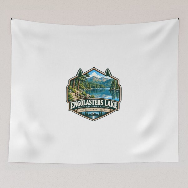 Item preview, Engolasters Lake Andorra Still Water Among The Pines Nature Travel Hiking Souvenir designed and sold by JonesFlora2025.