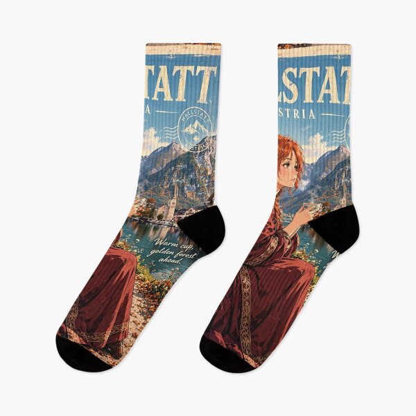 Item preview, Austria, Hallstatt Autumn Forest - Coffee Among the Autumn Leaves designed and sold by DibujandoPorfa.