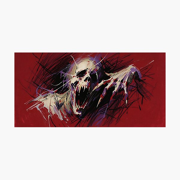 Item preview, Crimson Resonance - Abstract Screaming Skull & Ghoul Art designed and sold by AetheraVI.