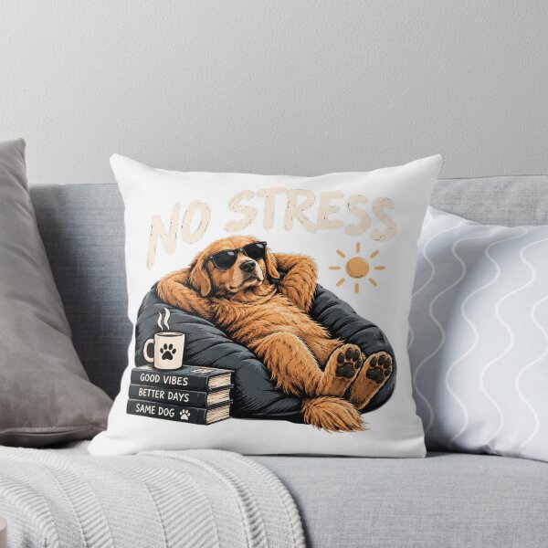Item preview, No Stress Golden Retriever  designed and sold by Greta Lobodzinska.