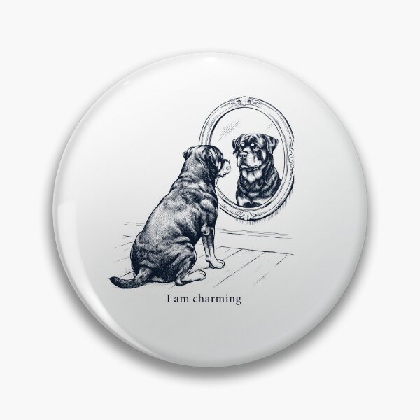 Item preview, Rottweiler I Am Charming Mirror Meme Dog Lover designed and sold by dian-rody-crest.