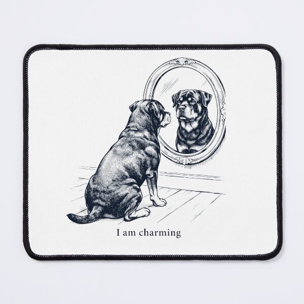 Item preview, Rottweiler I Am Charming Mirror Meme Dog Lover designed and sold by dian-rody-crest.