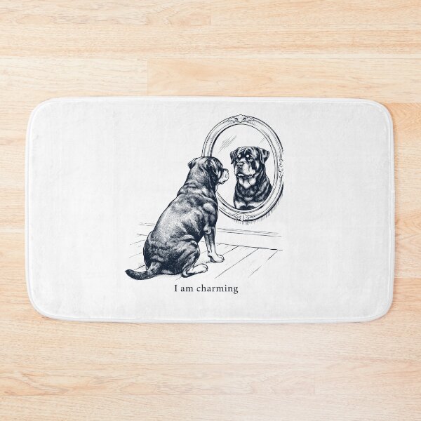 Item preview, Rottweiler I Am Charming Mirror Meme Dog Lover designed and sold by dian-rody-crest.