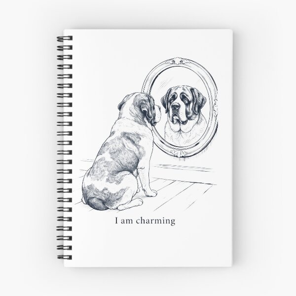 Item preview, Saint Bernard I Am Charming Mirror Meme Dog Lover designed and sold by dian-rody-crest.