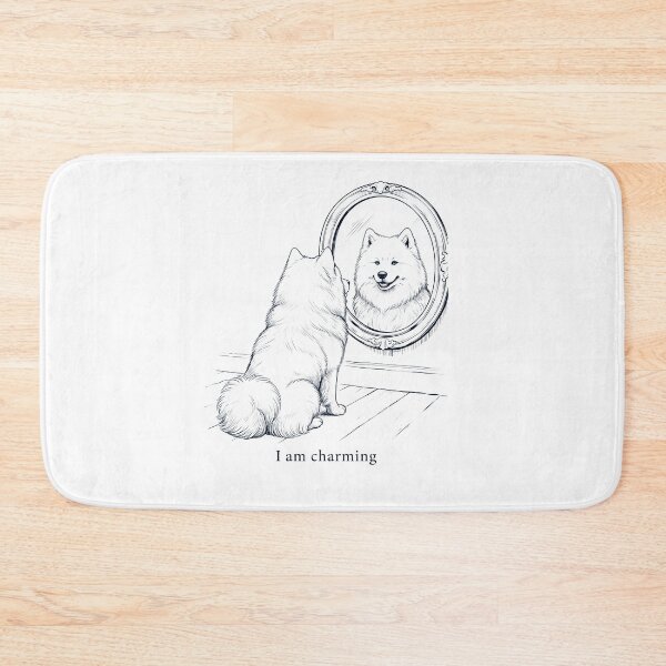 Item preview, Samoyed I Am Charming Mirror Meme Dog Lover designed and sold by dian-rody-crest.
