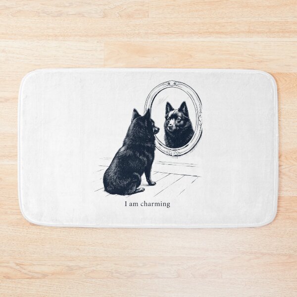 Item preview, Schipperke I Am Charming Mirror Meme Dog Lover designed and sold by dian-rody-crest.
