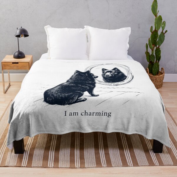 Item preview, Schipperke I Am Charming Mirror Meme Dog Lover designed and sold by dian-rody-crest.