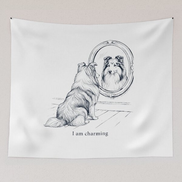 Item preview, Shetland Sheepdog I Am Charming Mirror Meme Dog Lover designed and sold by dian-rody-crest.