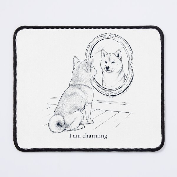Item preview, Shiba Inu I Am Charming Mirror Meme Dog Lover designed and sold by dian-rody-crest.