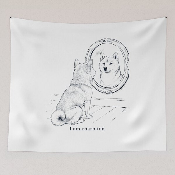 Item preview, Shiba Inu I Am Charming Mirror Meme Dog Lover designed and sold by dian-rody-crest.