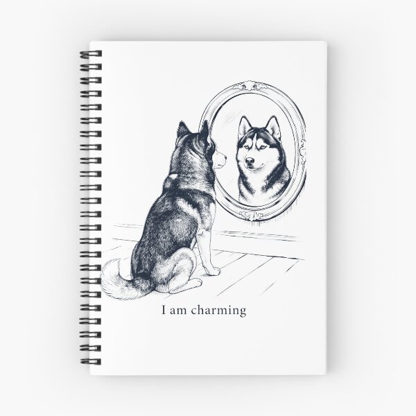 Item preview, Siberian Husky I Am Charming Mirror Meme Dog Lover designed and sold by dian-rody-crest.