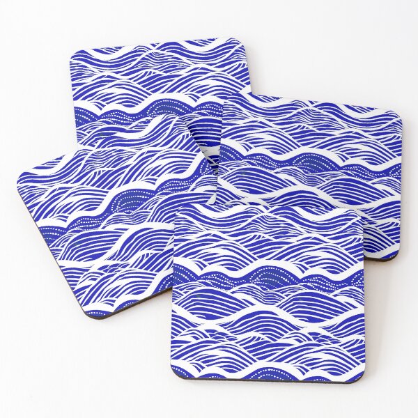 Item preview, Beautiful Blue Waves Abstract Designs With White Surf designed and sold by DEC02.