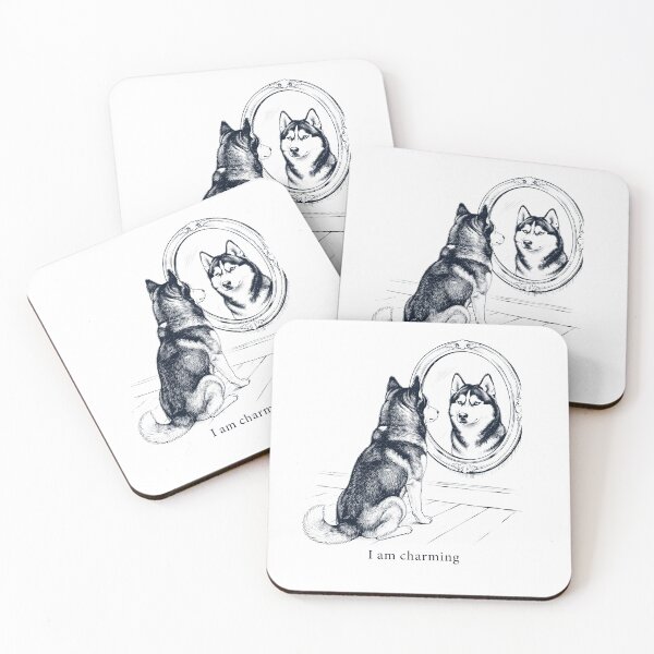 Item preview, Siberian Husky I Am Charming Mirror Meme Dog Lover designed and sold by dian-rody-crest.