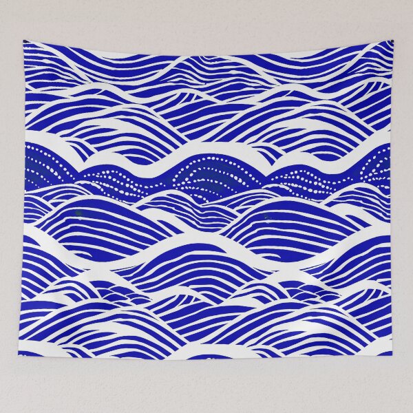 Item preview, Beautiful Blue Waves Abstract Designs With White Surf designed and sold by DEC02.