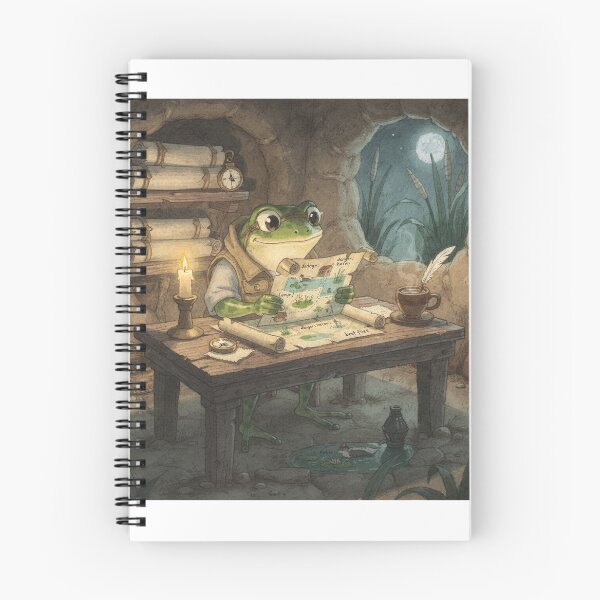 Item preview, Frog Cartographer Mapping the Entire Pond designed and sold by PictorialWhimsy.