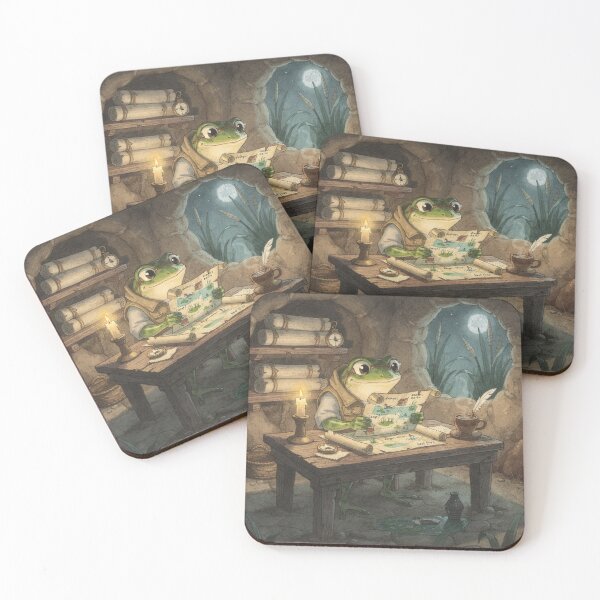 Item preview, Frog Cartographer Mapping the Entire Pond designed and sold by PictorialWhimsy.