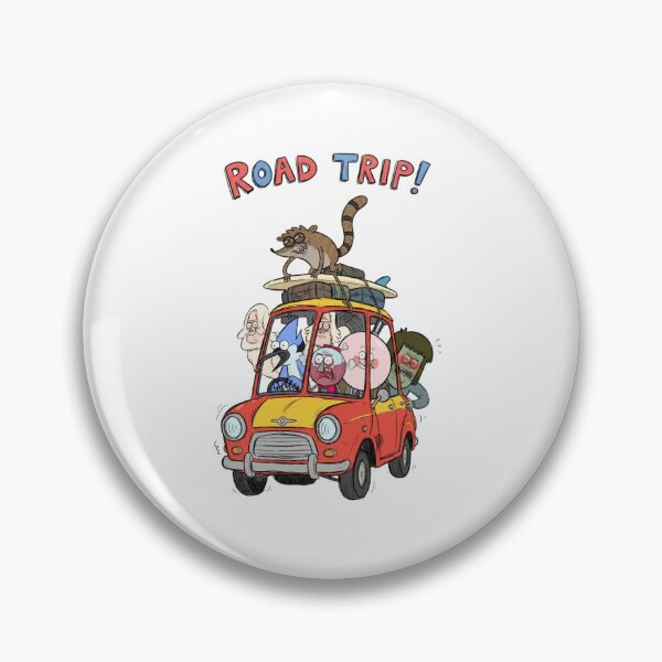 Item preview, Funny Regular Show Characters Road Trip In Small Red Car Classic  designed and sold by circliqueart.