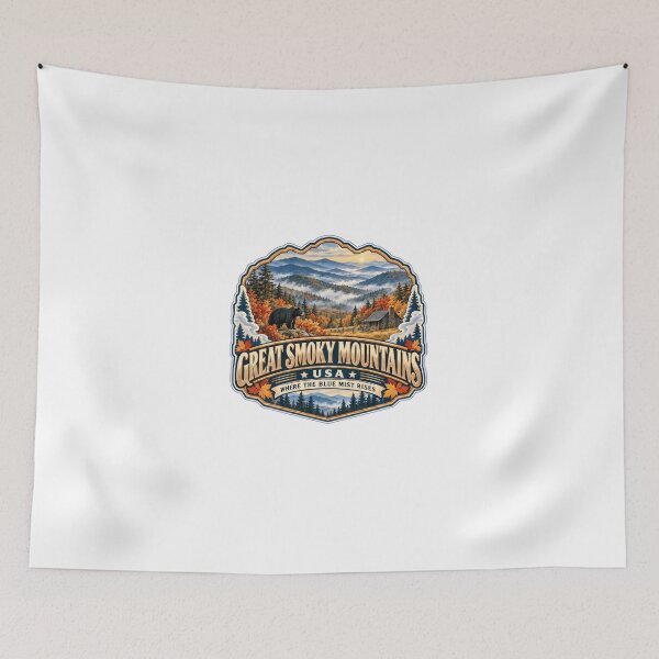 Item preview, Great Smoky Mountains USA Where The Blue Mist Rises National Park Travel Souvenir designed and sold by JonesFlora2025.