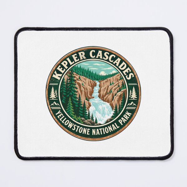 Item preview, Kepler Cascades Yellowstone National Park Traveler Outdoors Souvenir designed and sold by SEEM-drawing.