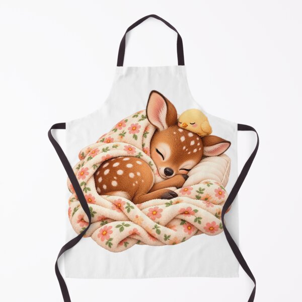 Item preview, Cozy Sleeping Baby Deer with Little Chick designed and sold by TinyWeird.
