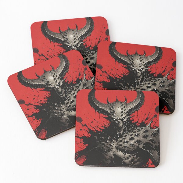 Item preview, Many Eyed Demon - Dark Occult Crimson Ink Art designed and sold by AetheraVI.