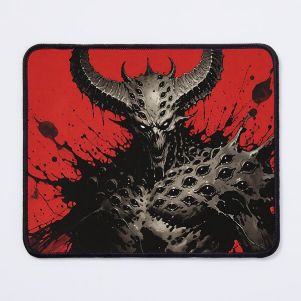 Item preview, Many Eyed Demon - Dark Occult Crimson Ink Art designed and sold by AetheraVI.