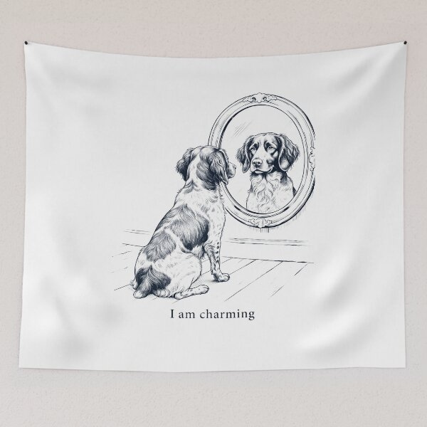 Item preview, Small Munsterlander Pointer I Am Charming Mirror Meme Dog Lover designed and sold by dian-rody-crest.