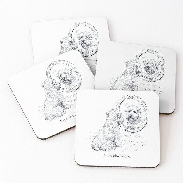 Item preview, Soft Coated Wheaten Terrier I Am Charming Mirror Meme Dog Lover designed and sold by dian-rody-crest.