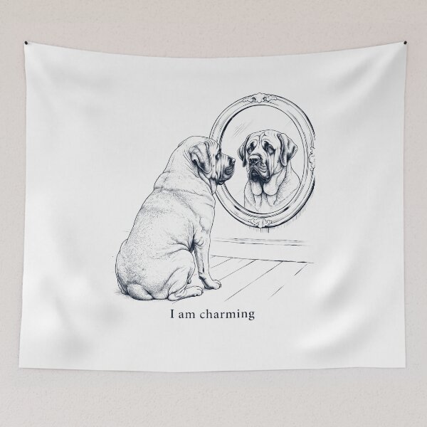 Item preview, Spanish Mastiff I Am Charming Mirror Meme Dog Lover designed and sold by dian-rody-crest.