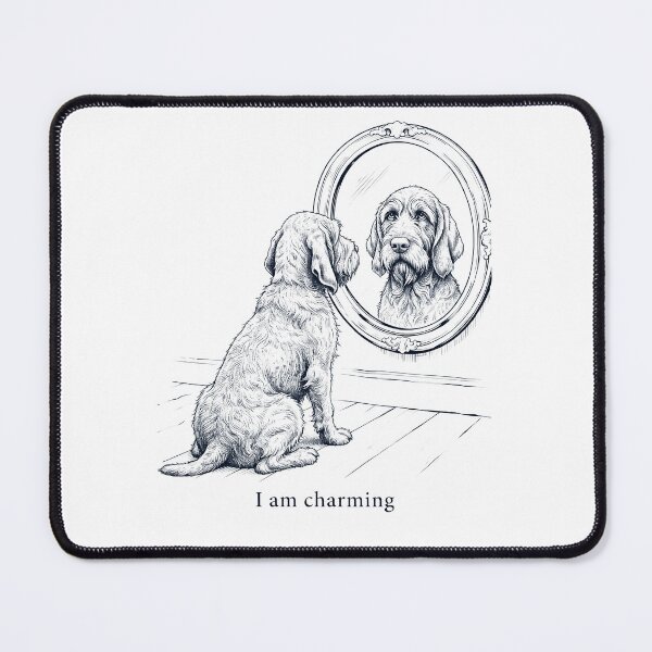 Item preview, Spinone Italiano I Am Charming Mirror Meme Dog Lover designed and sold by dian-rody-crest.