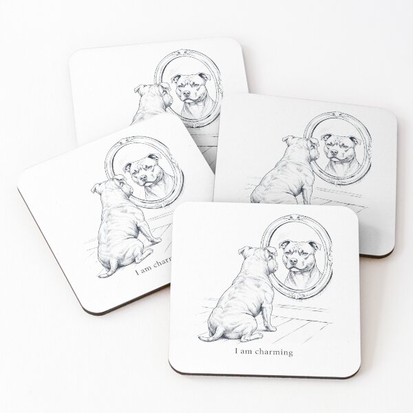 Item preview, Staffordshire Bull Terrier I Am Charming Mirror Meme Dog Lover designed and sold by dian-rody-crest.