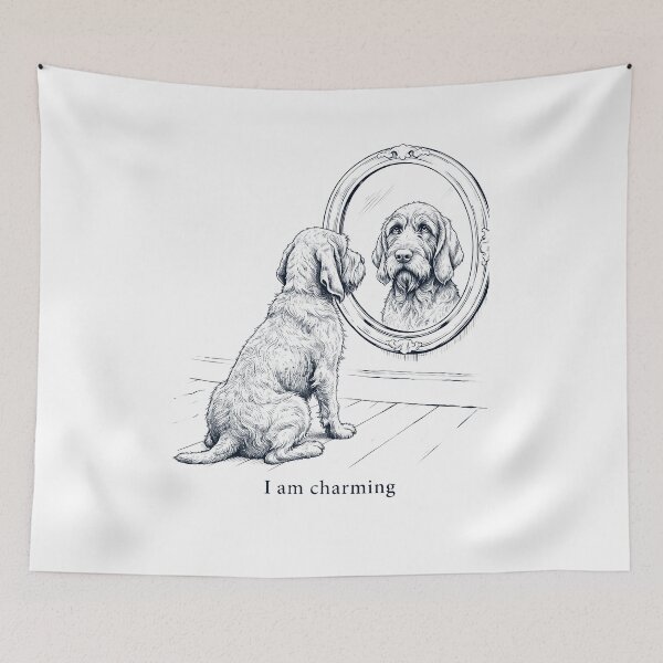 Item preview, Spinone Italiano I Am Charming Mirror Meme Dog Lover designed and sold by dian-rody-crest.