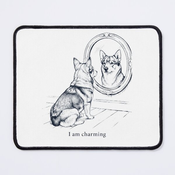 Item preview, Swedish Vallhund I Am Charming Mirror Meme Dog Lover designed and sold by dian-rody-crest.